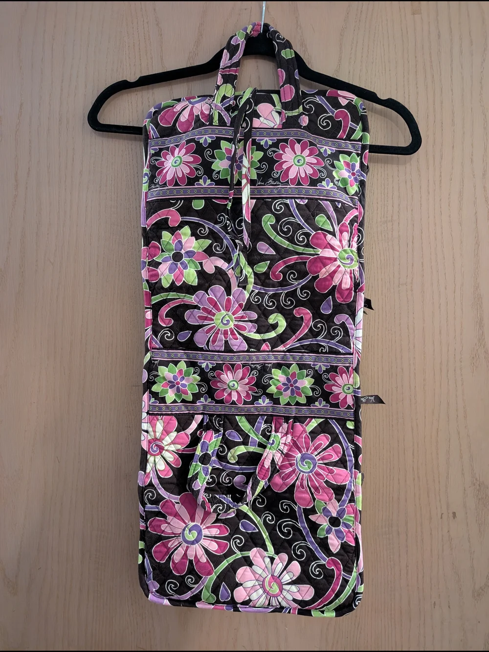 Vera Bradley Purple Punch Hanging Toiletries/Cosmetic Organizer With Extra Pouch